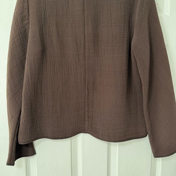 Eileen Fisher Women's Stand Collar Silk Blend Textured Jacket Size Medium - Picture 13 of 13